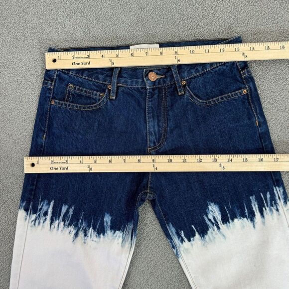 Isabel Marant Etoile Pradley Dip Dye Crop Jeans Colorblock Blue White Size 34 2 - Picture 11 of 15
